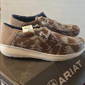 Ariat Men's Brown and Gray Slip-On Loafers